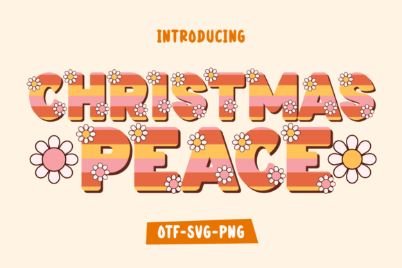 Christmas Peace: Retro Festive Typography for Modern Design