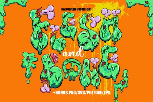 Flesh and Bone: A Spooky Font for Halloween Design