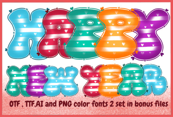 Happy New Year: A Playful Font for Vibrant Designs