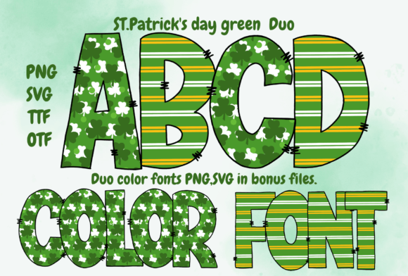St. Patrick's Day Green Duo: Festive Typography for Designers