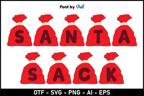 Unleash Festive Creativity with Santa Sack Typography