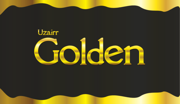 Uzairr Golden: Elevate Your Design with Dimensional Typography